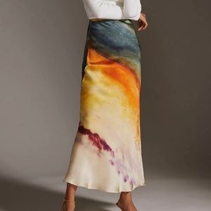 NWT Mes Demoiselles Tayler Silk Tie Dye Maxi Skirt Women Size 2